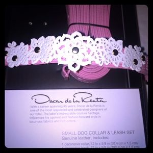 Oscar de la renta dog collar and leash